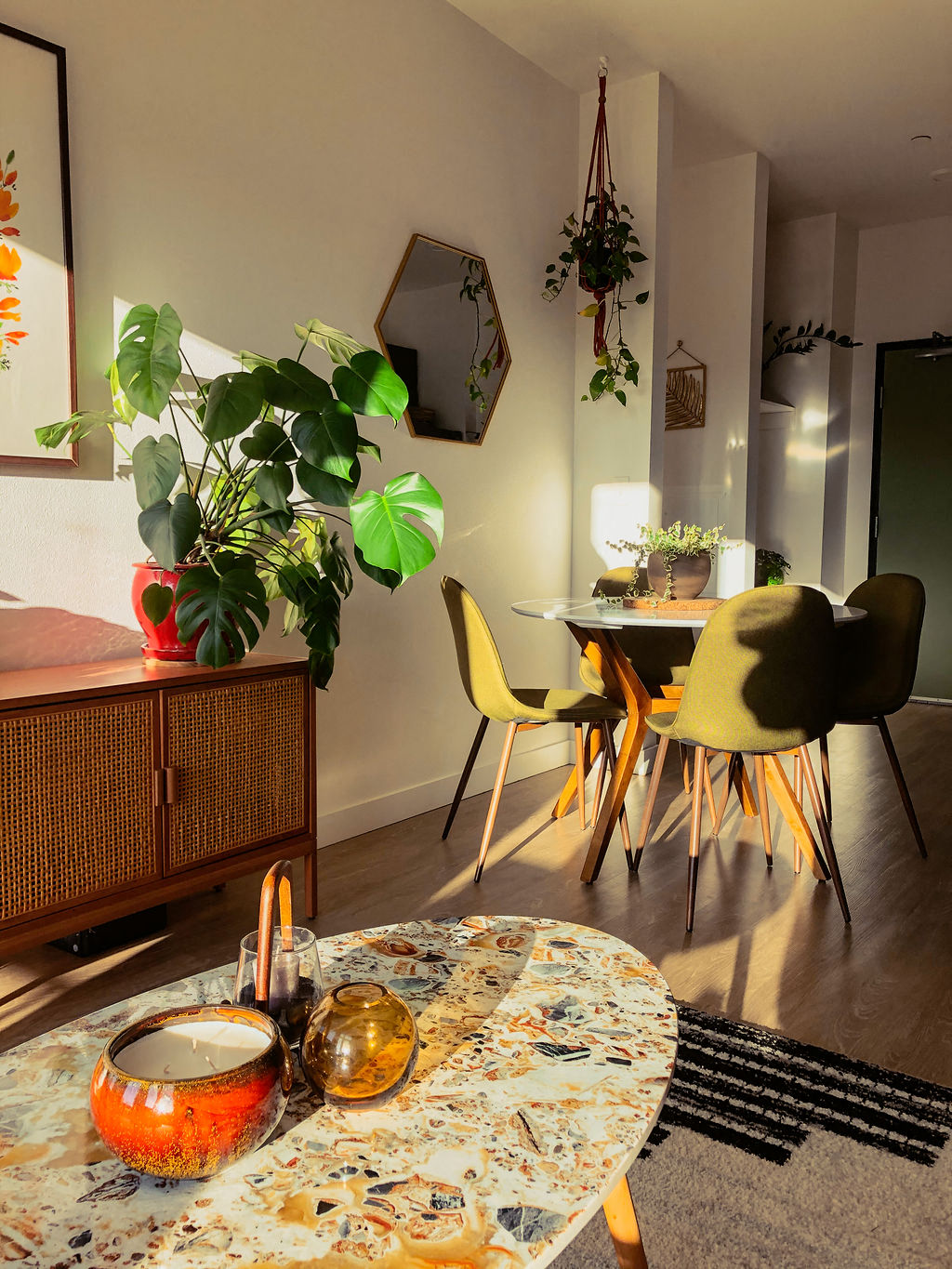 Living Room With Dining Area