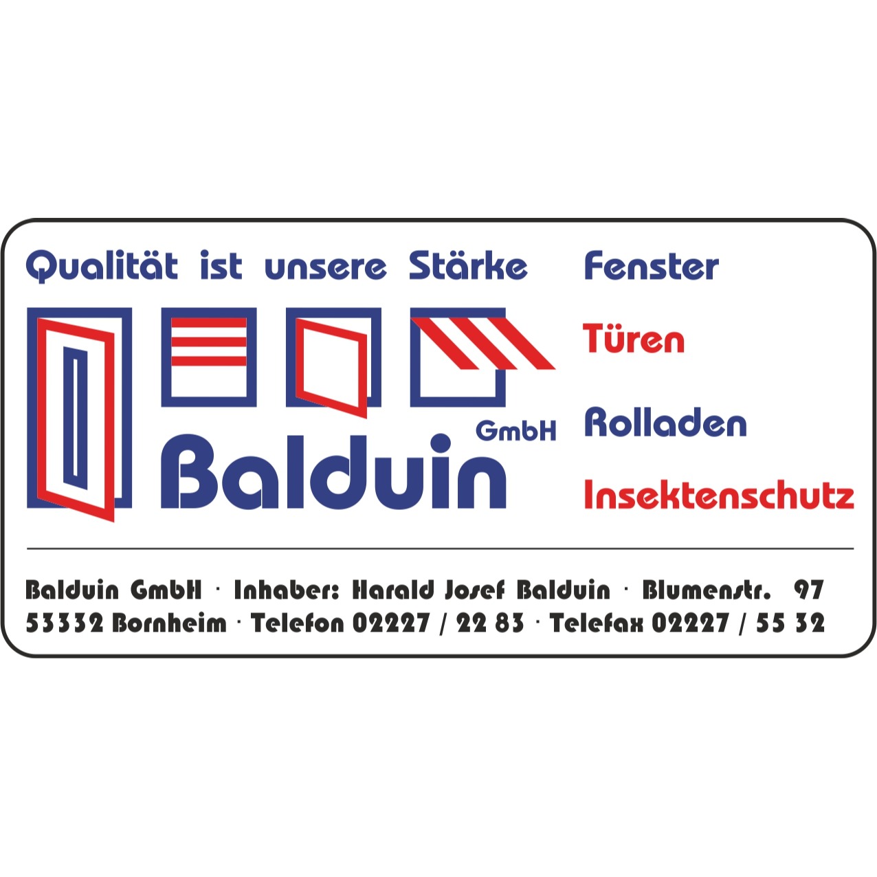 Balduin GmbH Fenster Türen Rollladen Markisen Wintergärten in Bornheim im Rheinland - Logo