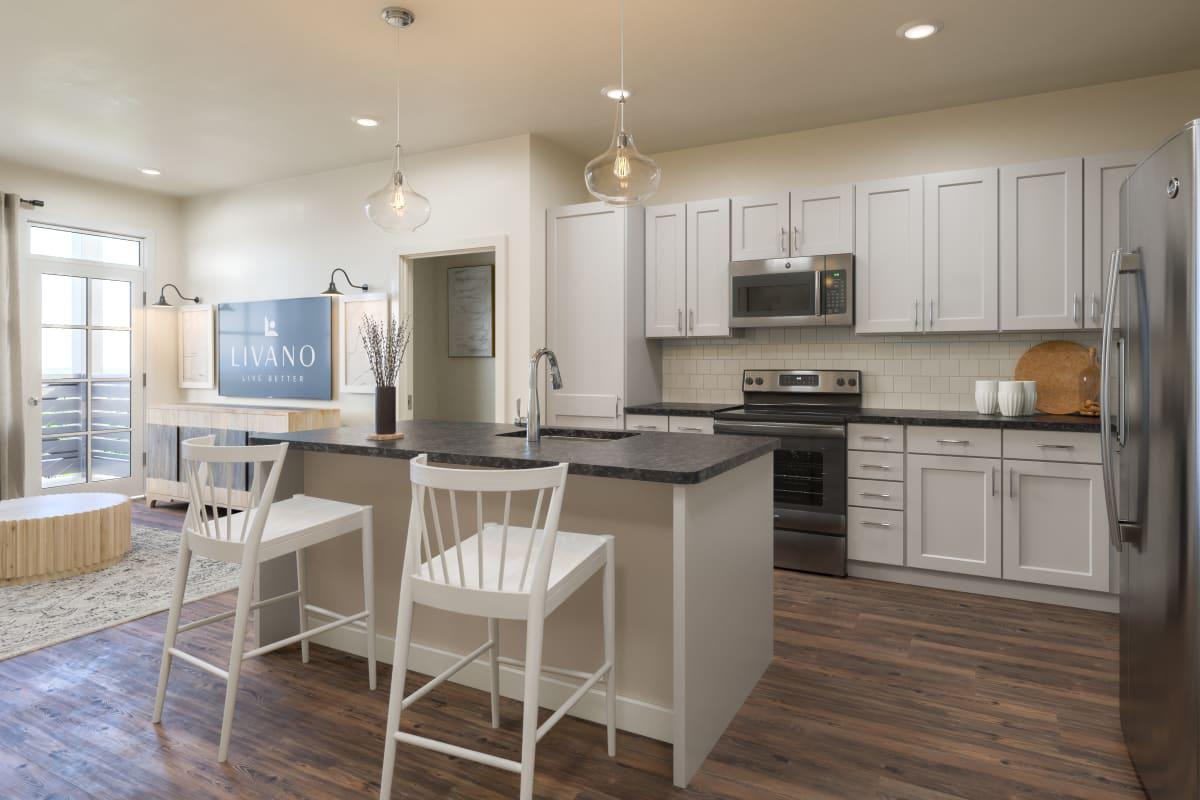 Kitchen at Livano Trinity Apartments