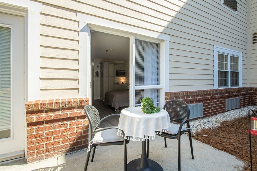 Morningside of Concord model apartment patio