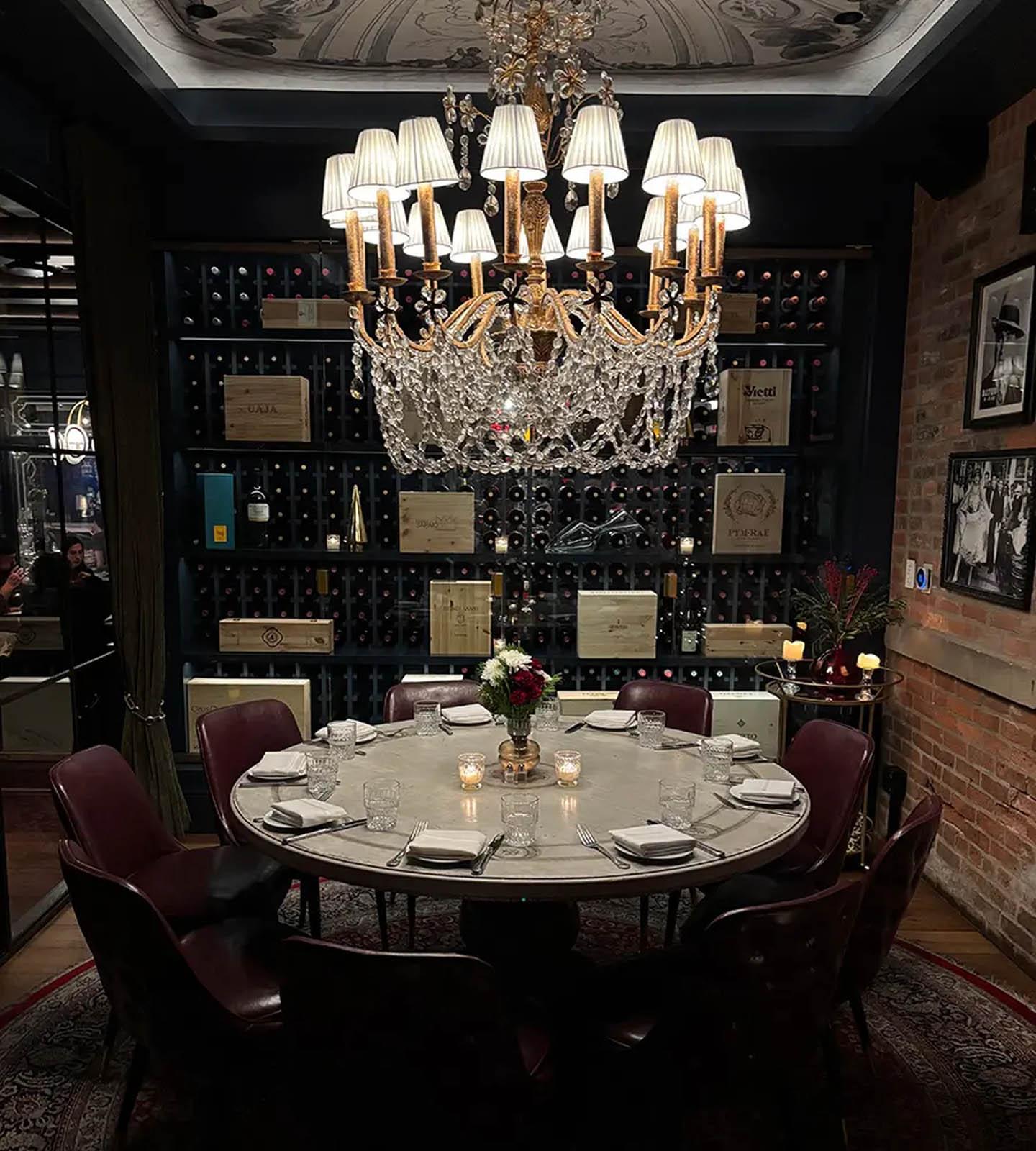 Cento's private dining room