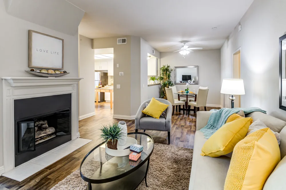 Living Room with Fireplace