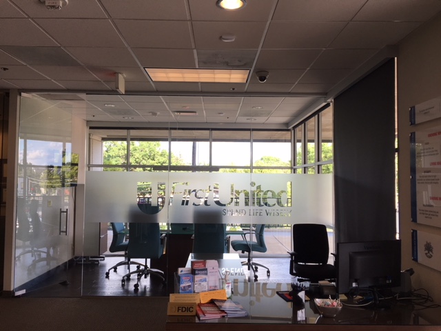 First United Bank - Dallas Preston Center interior community meeting space