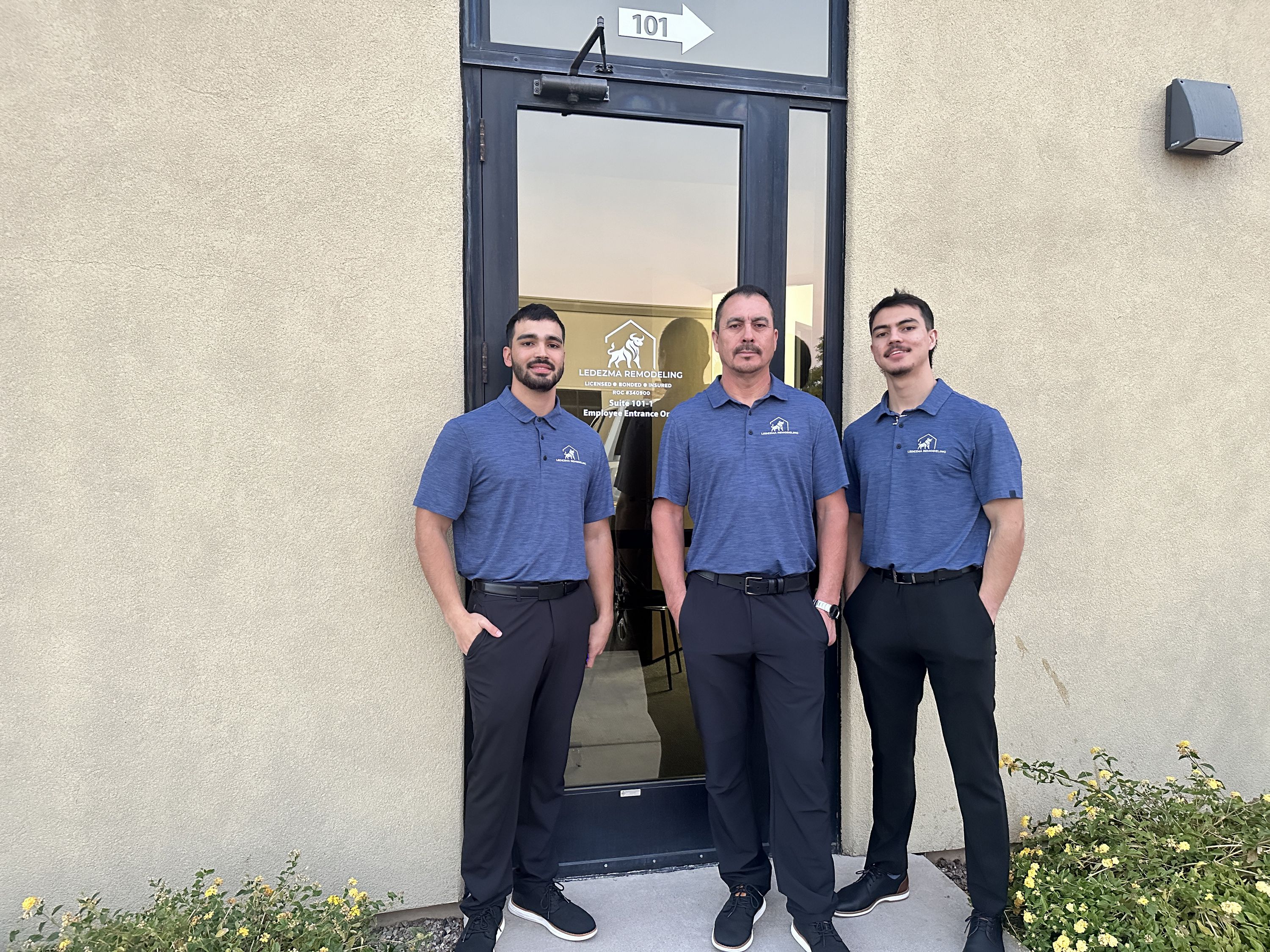 Meet the team behind Ledezma Remodeling, your trusted bathroom remodeling contractor! With a commitment to quality craftsmanship and customer satisfaction, we specialize in transforming spaces with expert full-scale bathroom remodels. Whether you're upgrading for style, comfort, or functionality, our team is here to bring your vision to life, one project at a time.