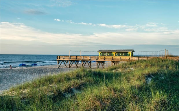 Images Golden Sands Carolina Beach Oceanfront Tapestry by Hilton