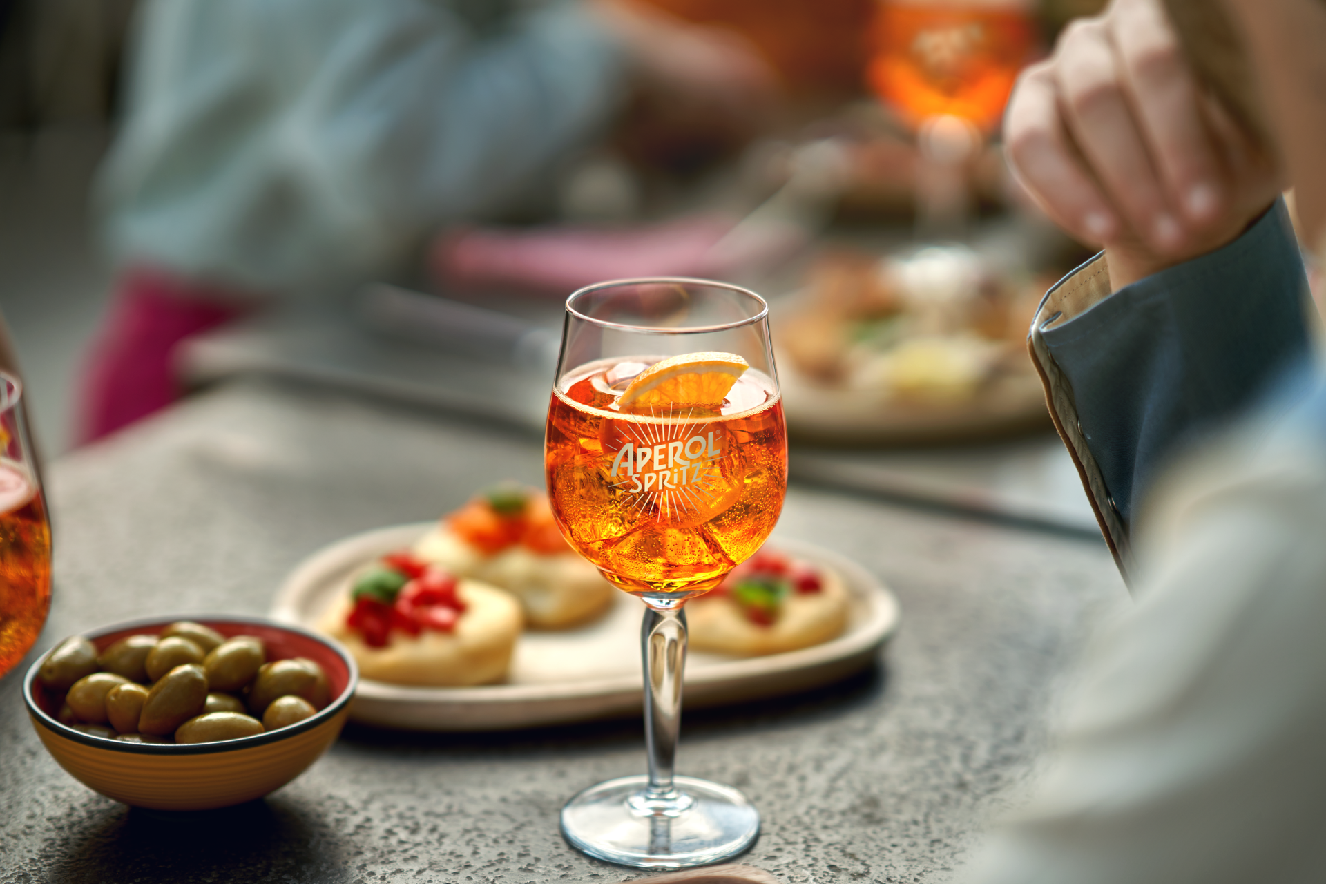 Aperol Spritz terrace Mánes Praha