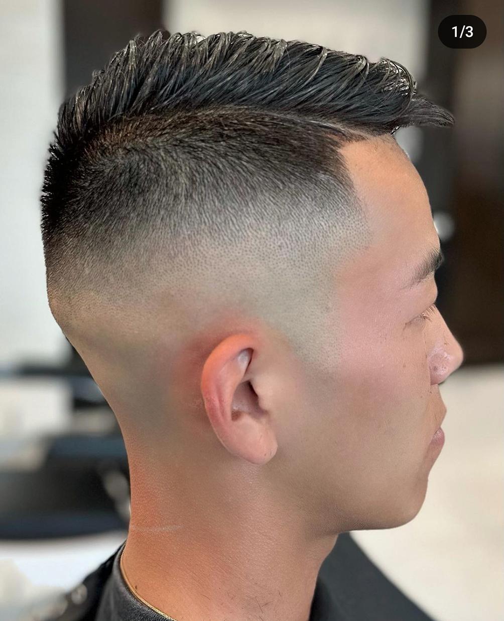 High Skin Fade Haircut with Hard-Part