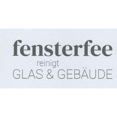 Logo fensterfee reinigt Glas und Gebäude