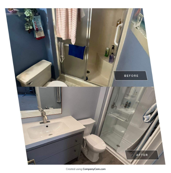 Ace Handyman Services Hamilton County Bathroom Before & After