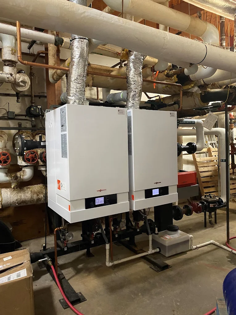 Clean install, steady flow. These tankless units keep hot water moving efficiently behind the scenes.