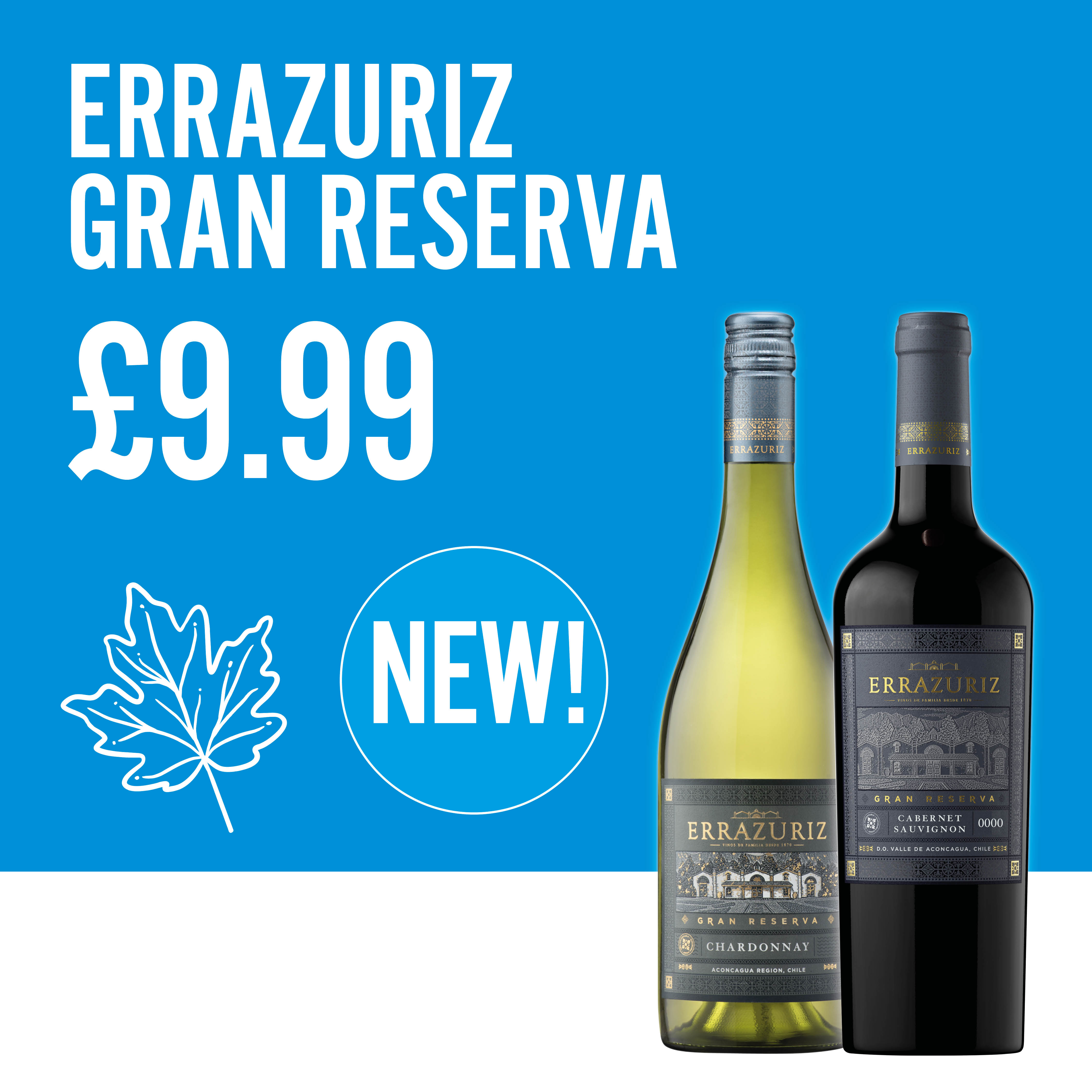 Errazuriz Gran Reserva New £9.99 each