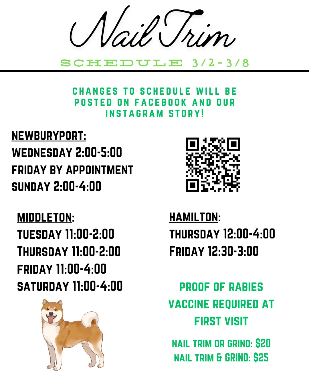 Image of Local Pet Event Nail Trim Schedule Nearby