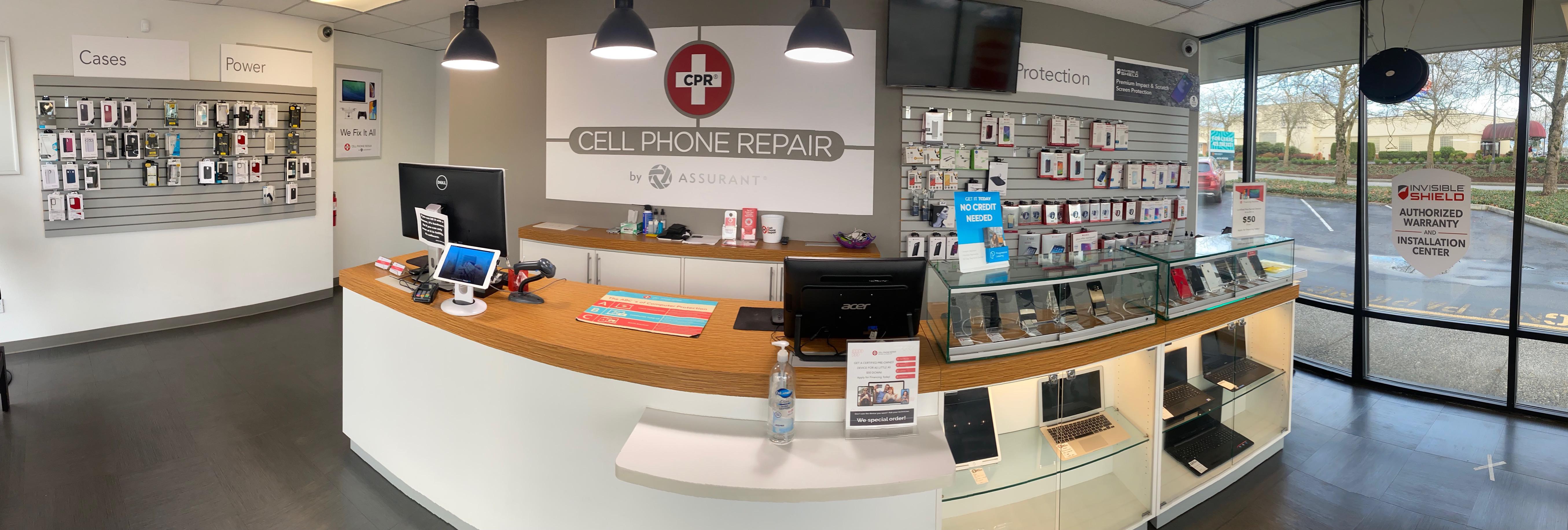 Store Interior of CPR Cell Phone Repair Lynnwood WA