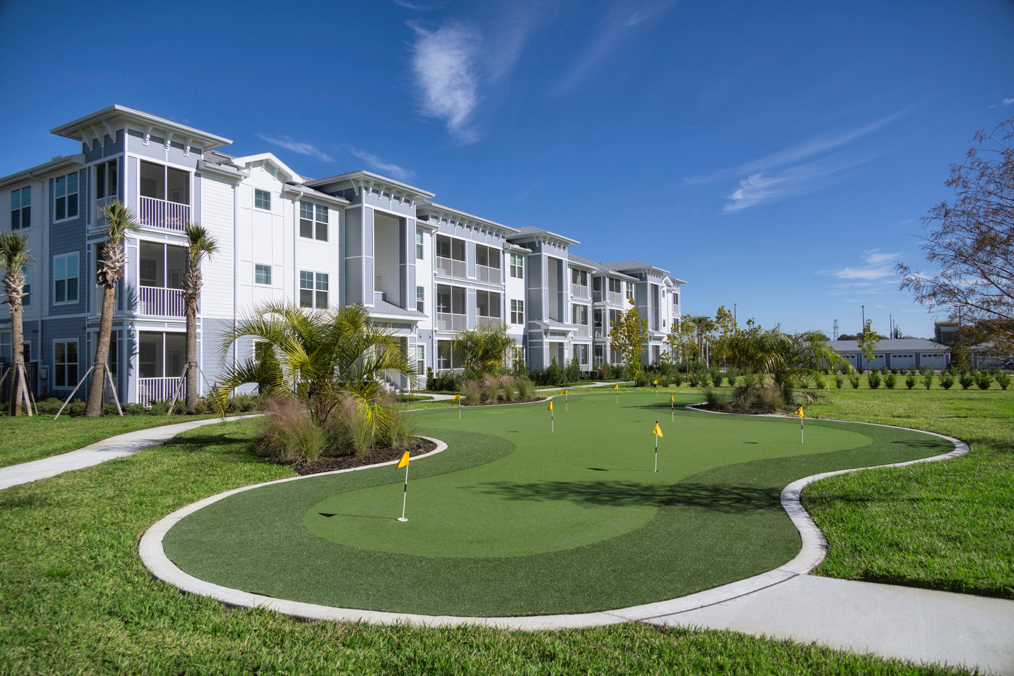 Putting Green at The Gallery at Trinity Luxury Apartments in Trinity, FL