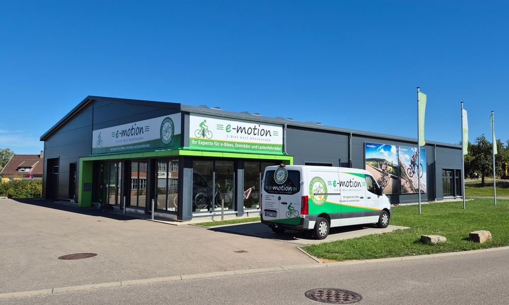 e-motion e-Bike Welt, Dreirad-Zentrum & Lastenfahrrad-Zentrum Westhausen, Doktor-Rudolf-Schieber-Straße 65 in Westhausen