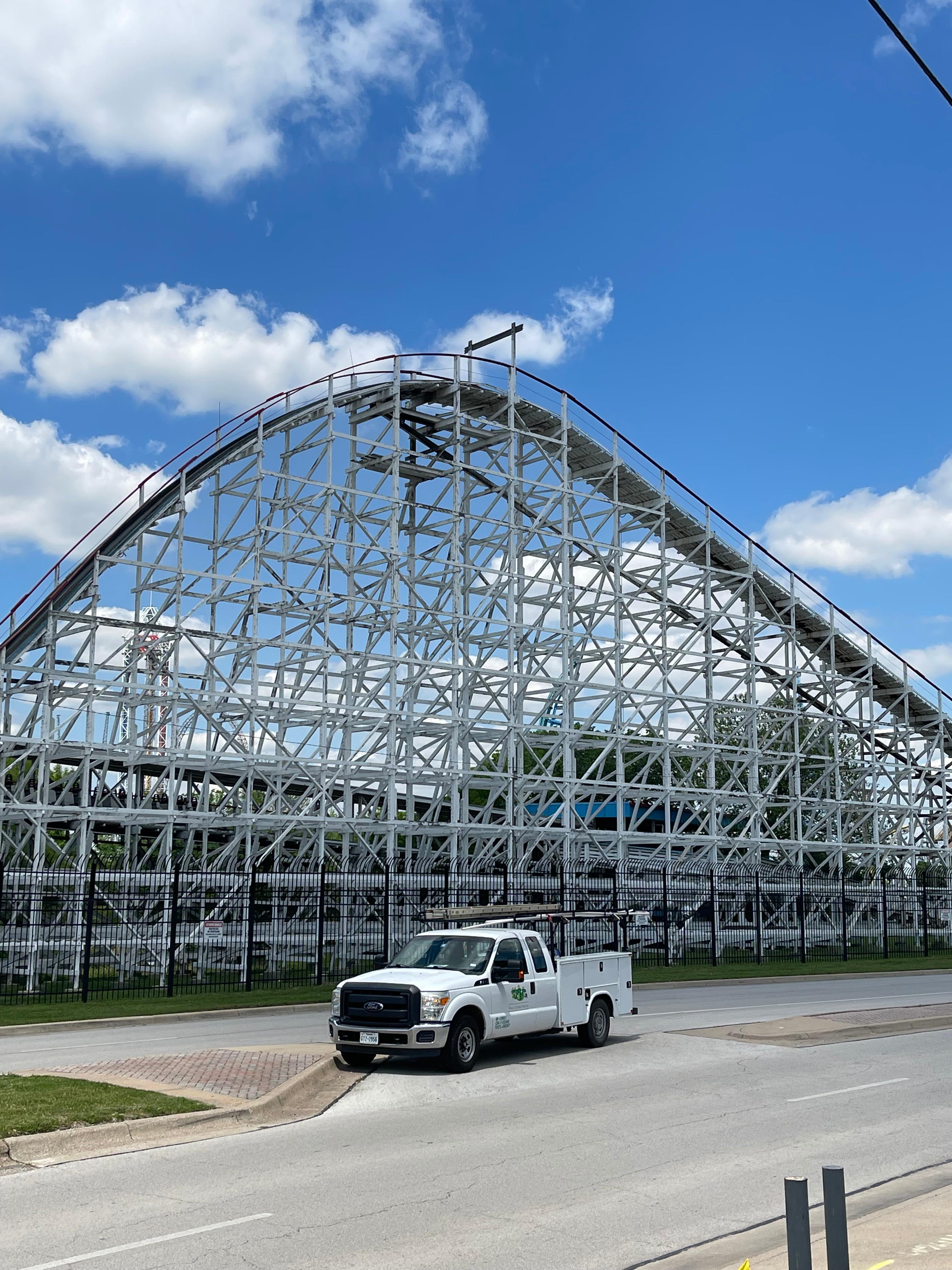 A Tioga truck at Six Flags over Texas in Arlington Texas.