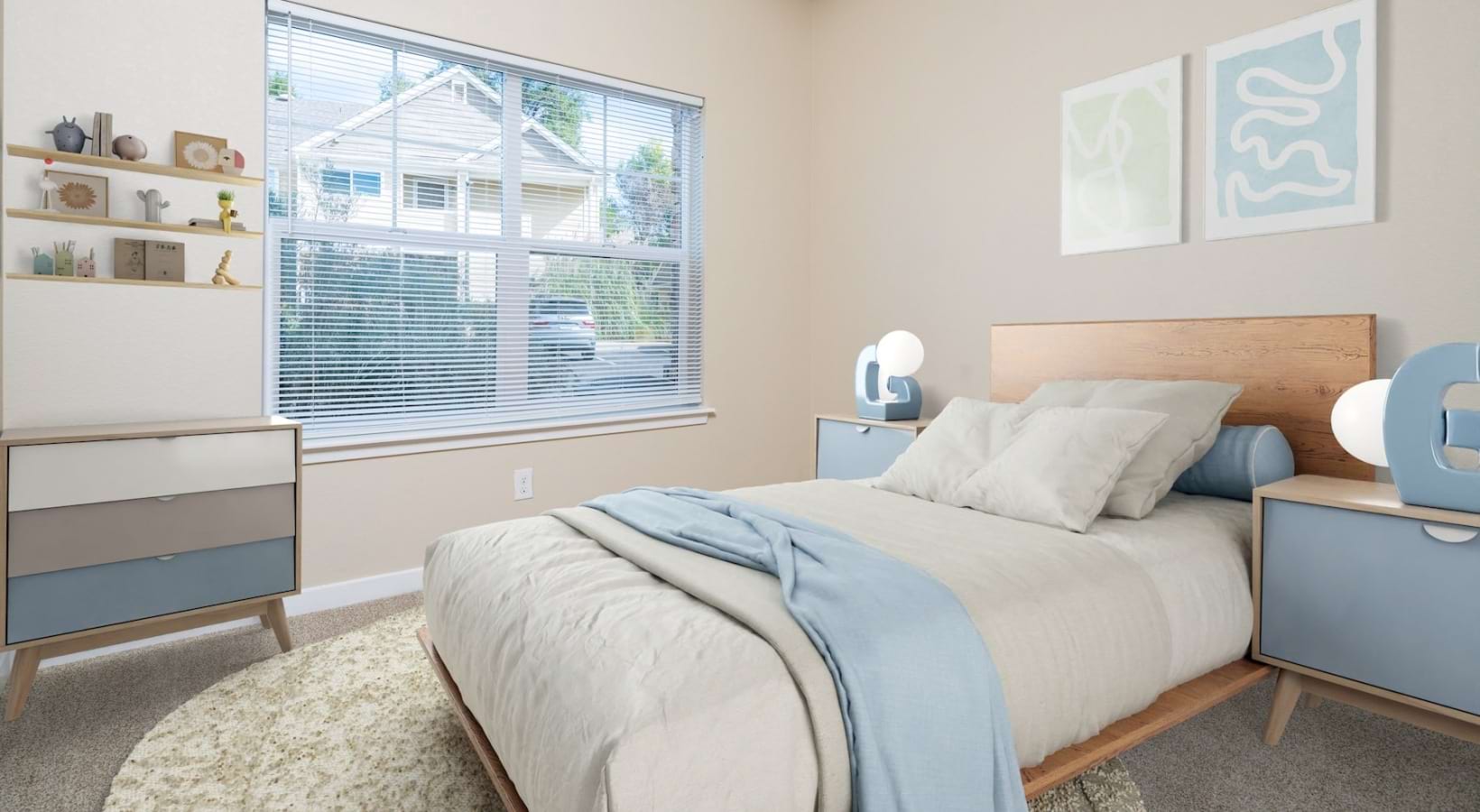 Bedroom with Natural Light at Kipling Commons Apartments