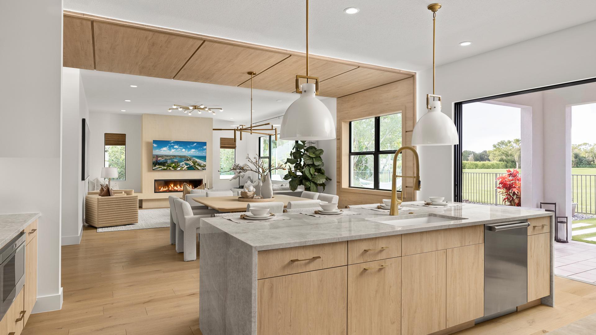 Open-concept floor plans