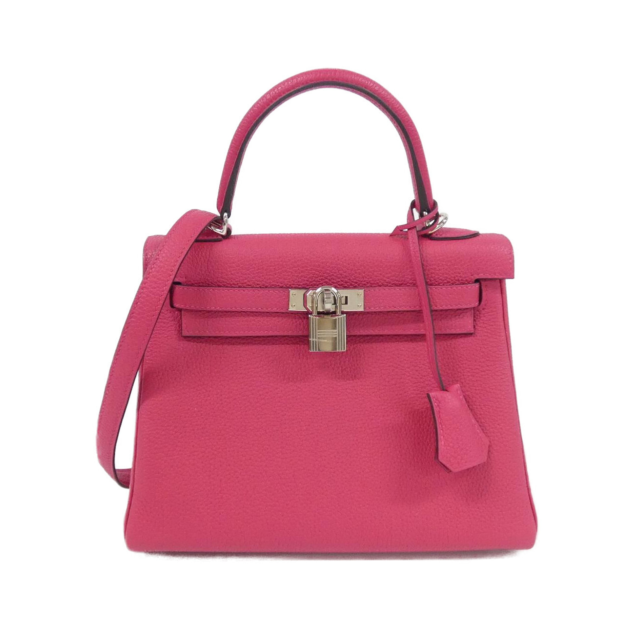 エルメス ケリー 25cm 044624CK トゴ ROSE MEXICO シルバー金具 K刻印