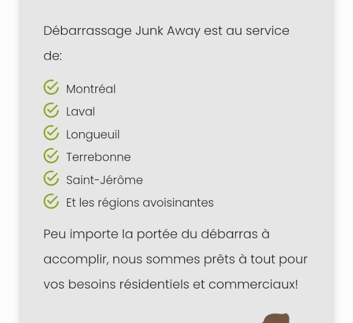 Images JUNK AWAY Montréal