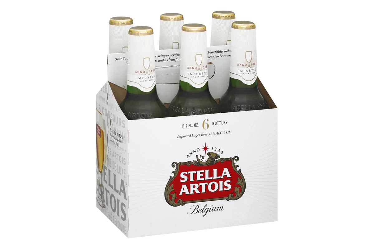Stella Artois 6 Pack Bottle - BEER & WINE
