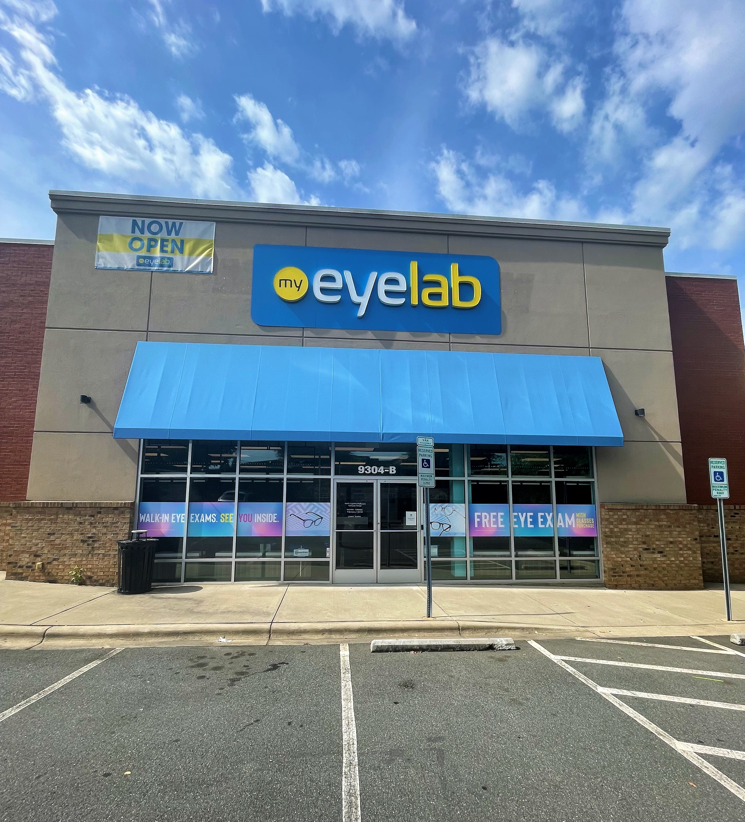 Storefront at My Eyelab optical store in Wedgewood, Charlotte, NC 28216