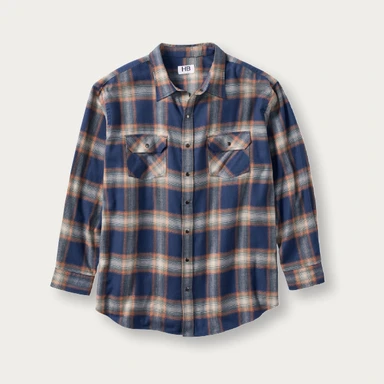 Plaid long sleeve button up shirt.
