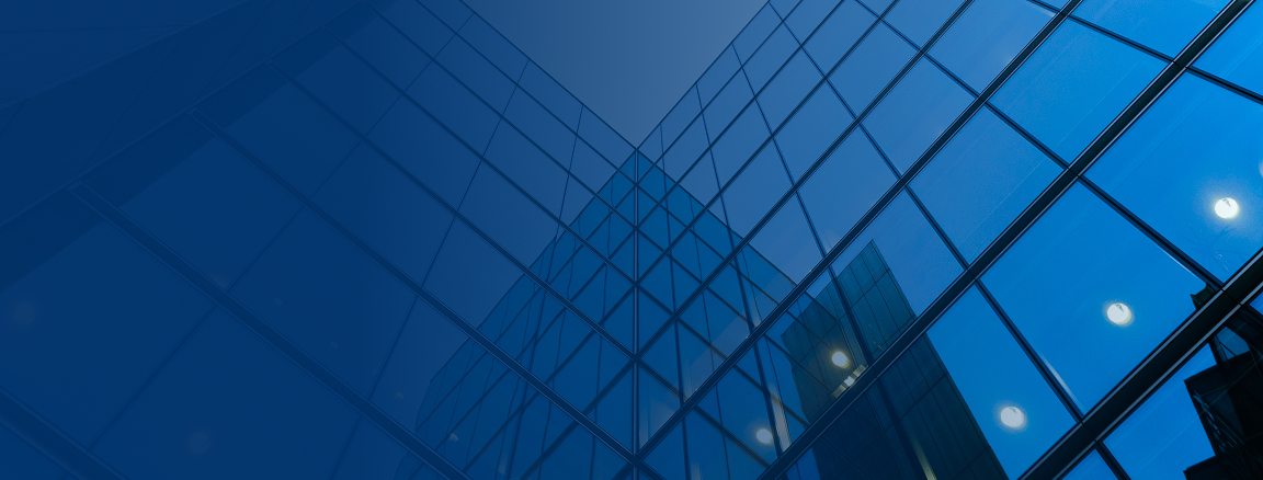 Close-up architectural details of an office building.