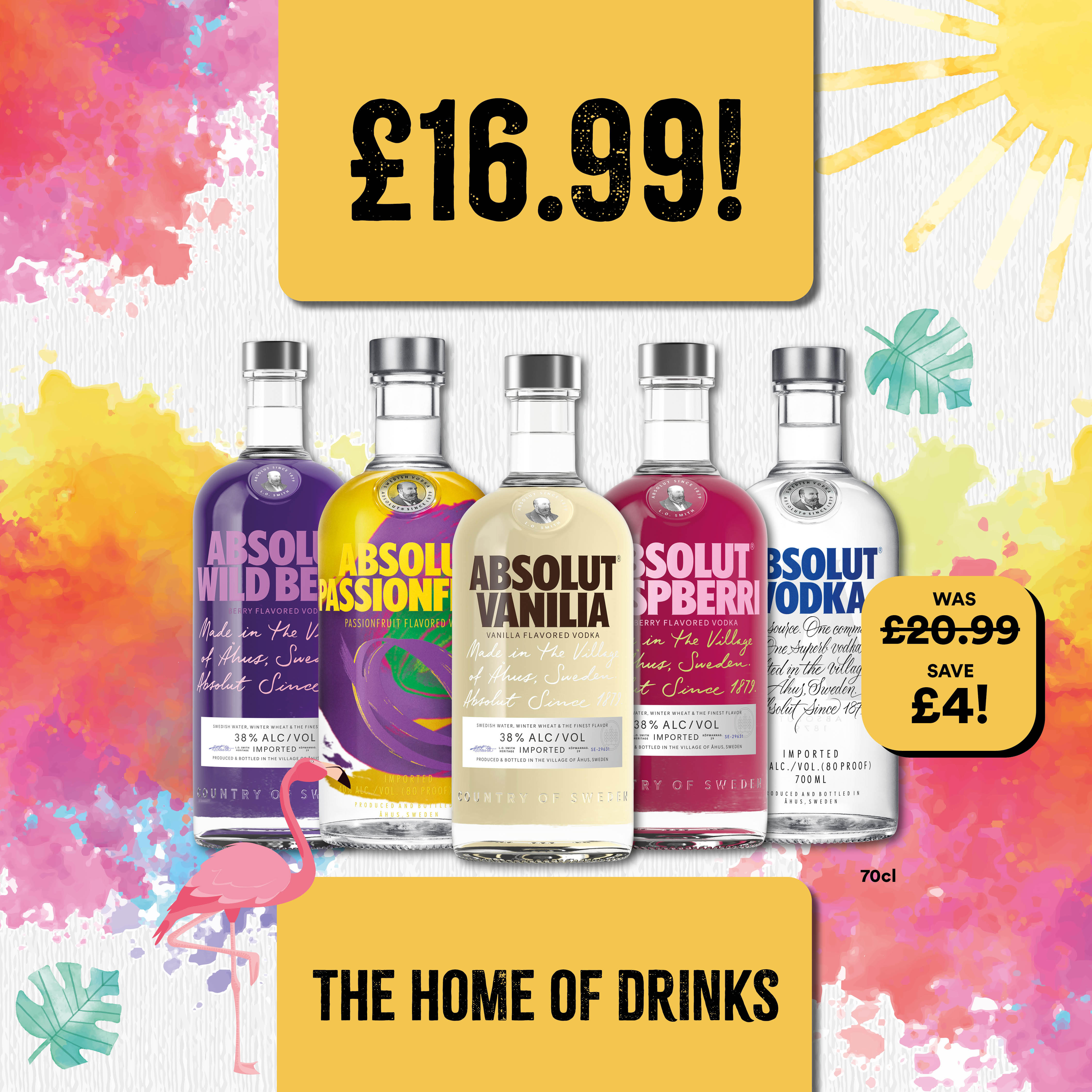 Absolut Vodka Flavours Bargain Booze  in Cost Cutter Nuneaton 02477 984257