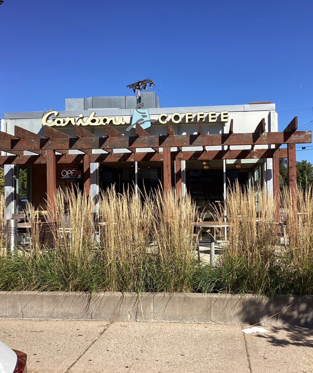 Storefront of the Caribou Coffee at 757 Grand Avenue in St. Paul