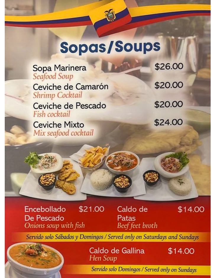 Soup Menu