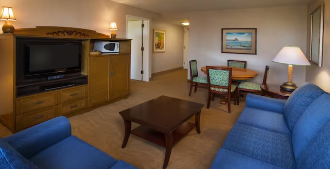 Disney's Paradise Pier Hotel 1 Bedroom Suite Seating Area
