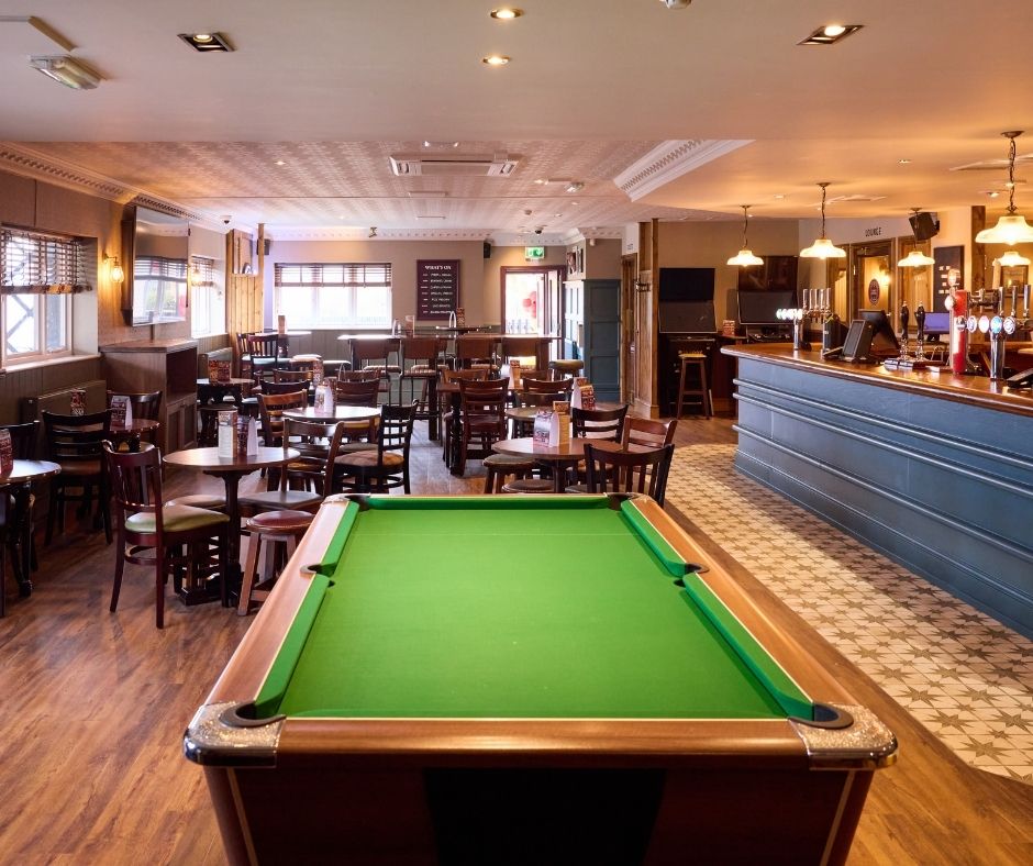 The Eight Towers pool table area