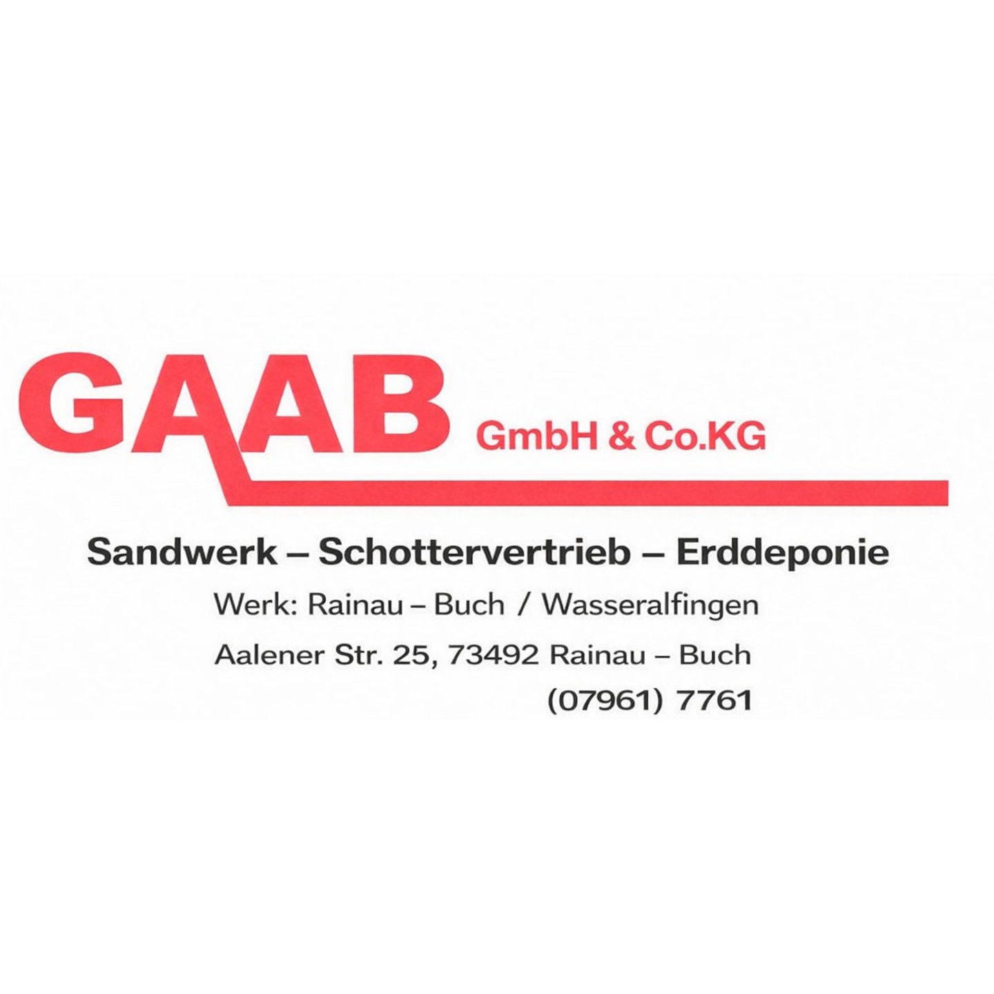 Gaab GmbH & Co. KG Sandwerk, Schottervertrieb, Erddeponie
