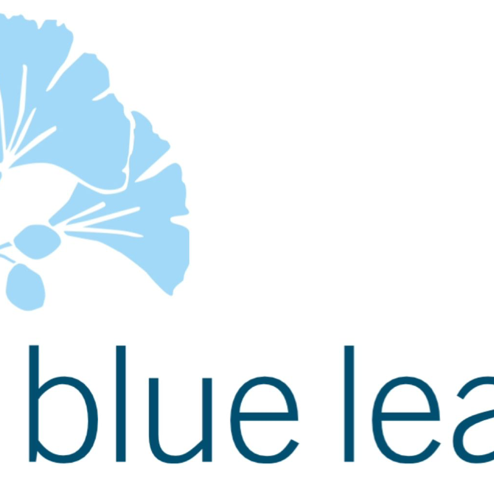 Logo Blueleaf, ästhetische Medizin und Naturheilkunde /Kathrin M.Palm