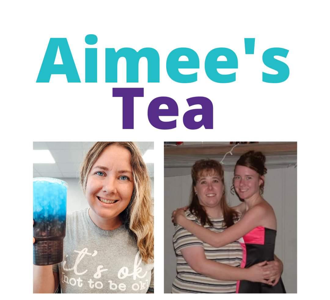 National Suicide Prevention Week.
Aimee's Tea will be available September 10th-16th. 💙💜

A portion of the proceeds from Aimees Tea will go to the American Foundation for Suicide Prevention (AFSP) to help funding research, education, advocacy, and support for those affected by suicide.