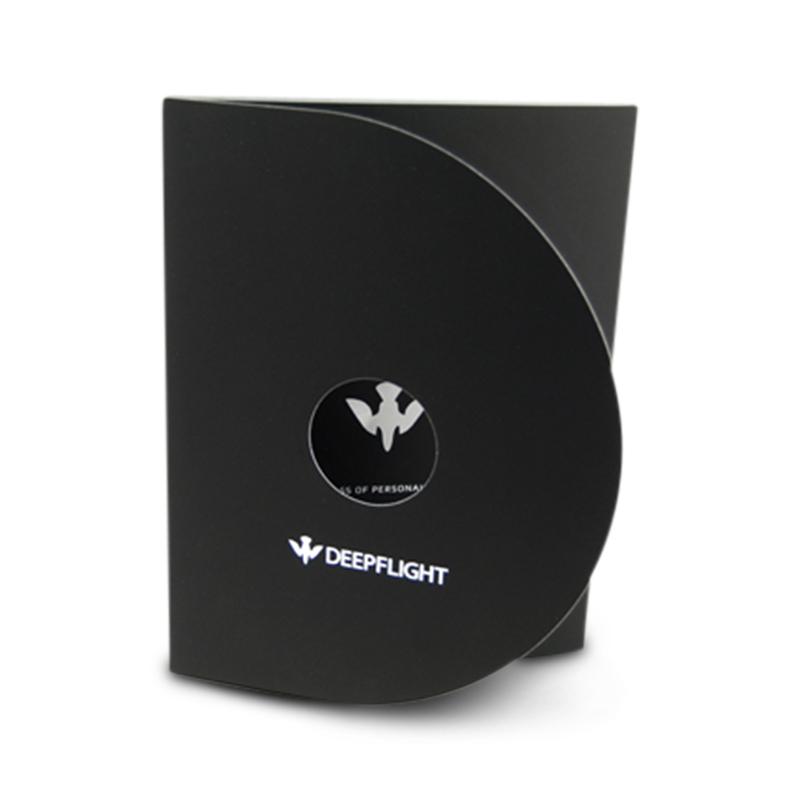 Presentation folder for DeepFlight. Offset printing by PLC Print.