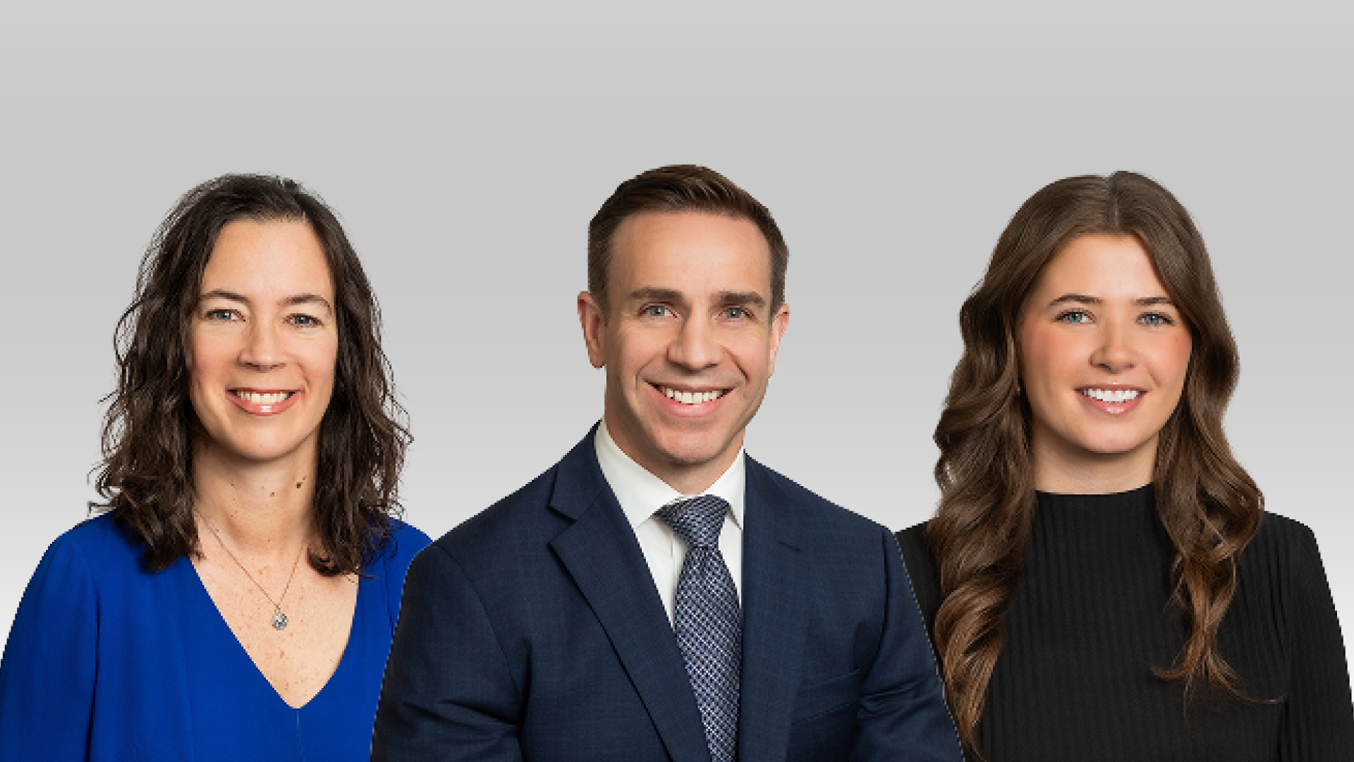 Team photo of Patrick Funk, Simonne LaRonde, and Jenna Sayer