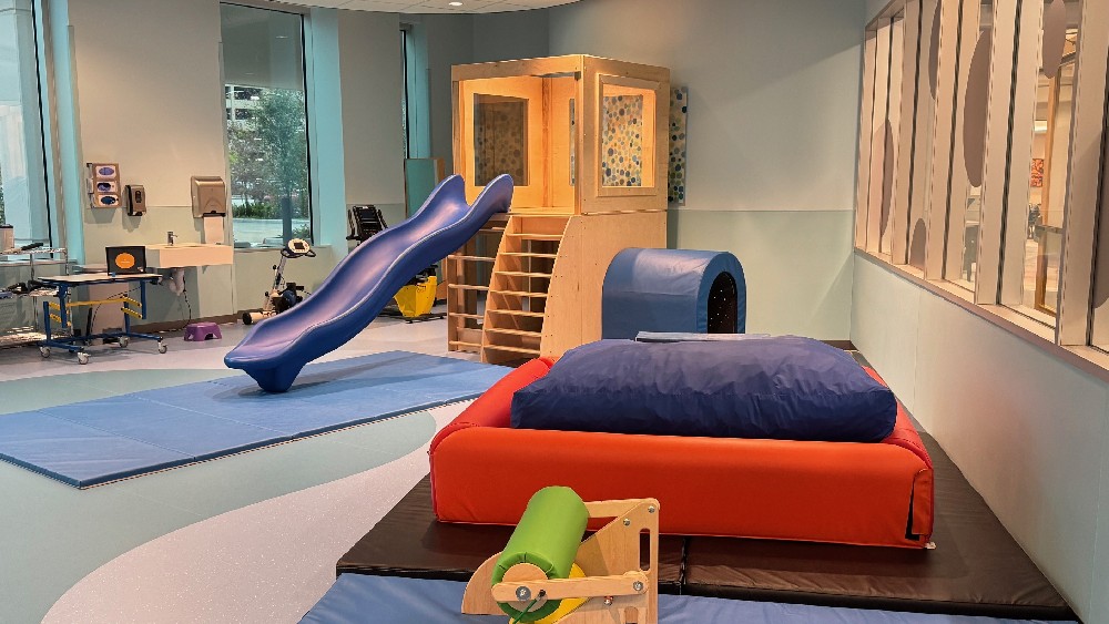 TIRR Memorial Hermann - The Woodlands Pediatric Outpatient Rehabilitation playroom.