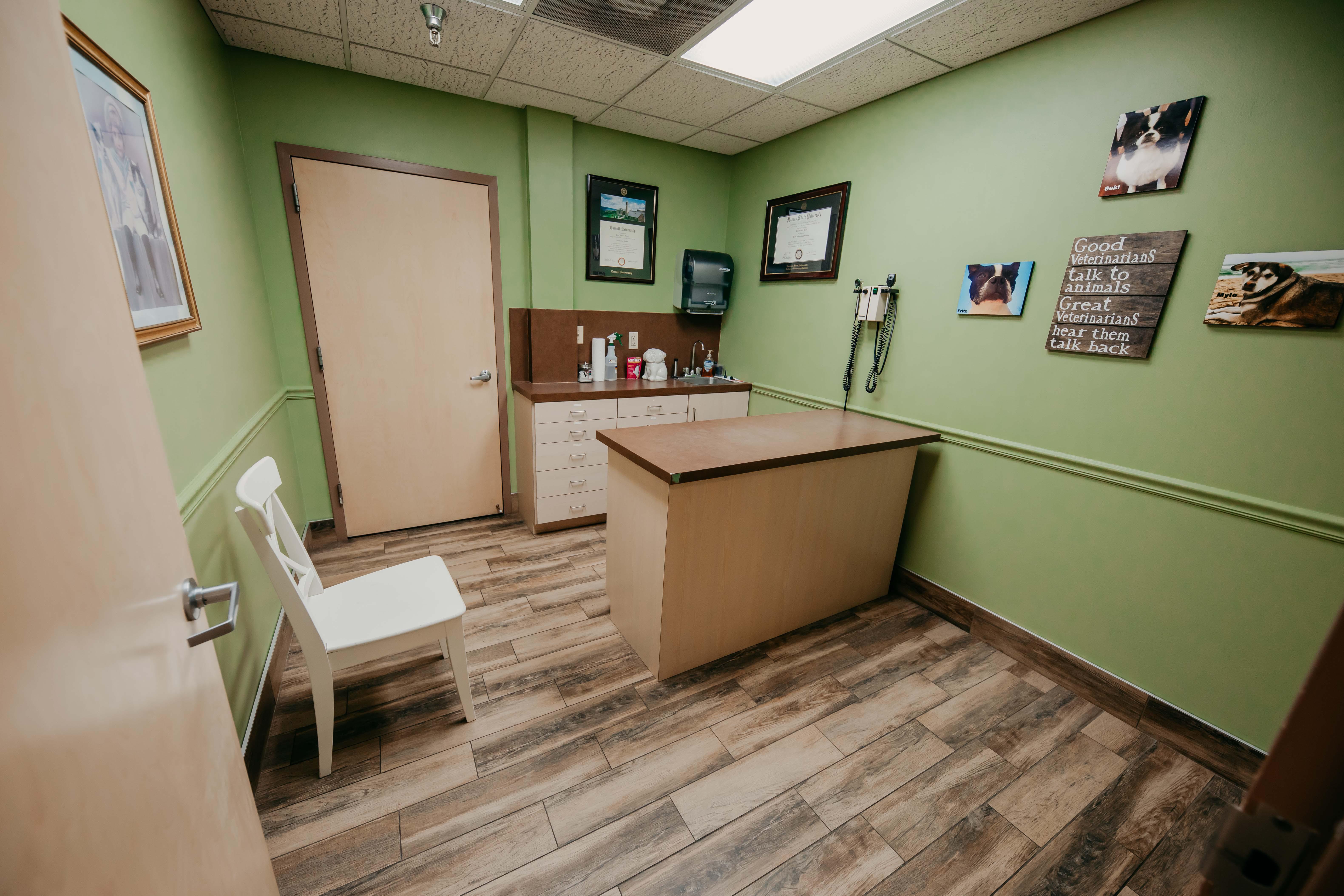 Festival Veterinary Clinic has multiple private exam rooms where your pet will be examined by one of our experienced veterinarians.