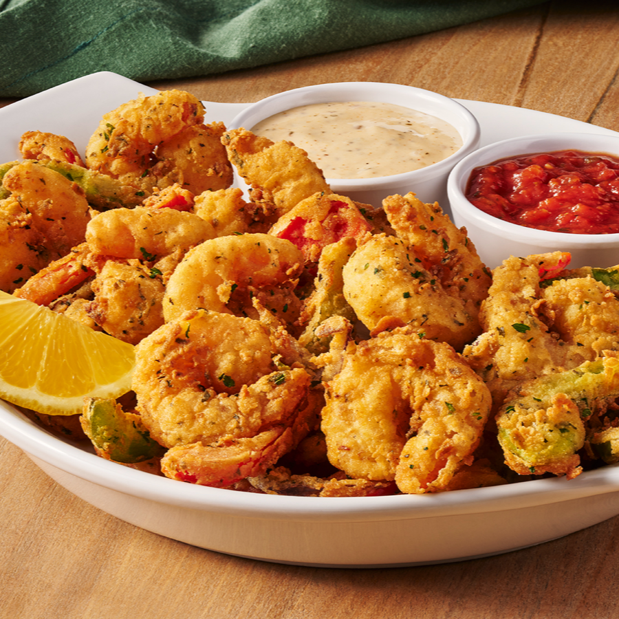 Shrimp Fritto Misto: Over a half pound of shrimp mixed with onions and bell peppers, hand breaded an Olive Garden Italian Restaurant Dearborn (313)240-6100