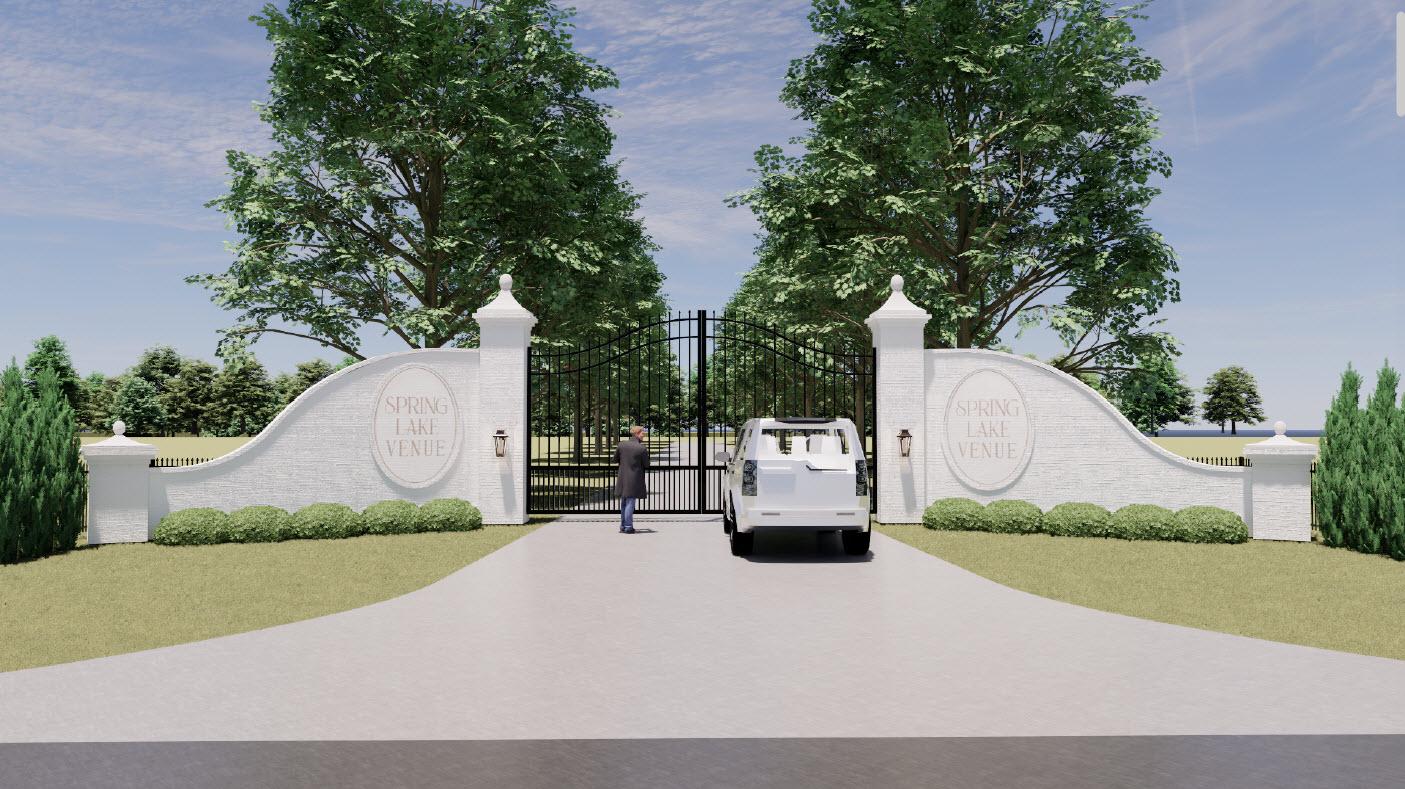 Spring Lake Wedding Venue Gated Entrance