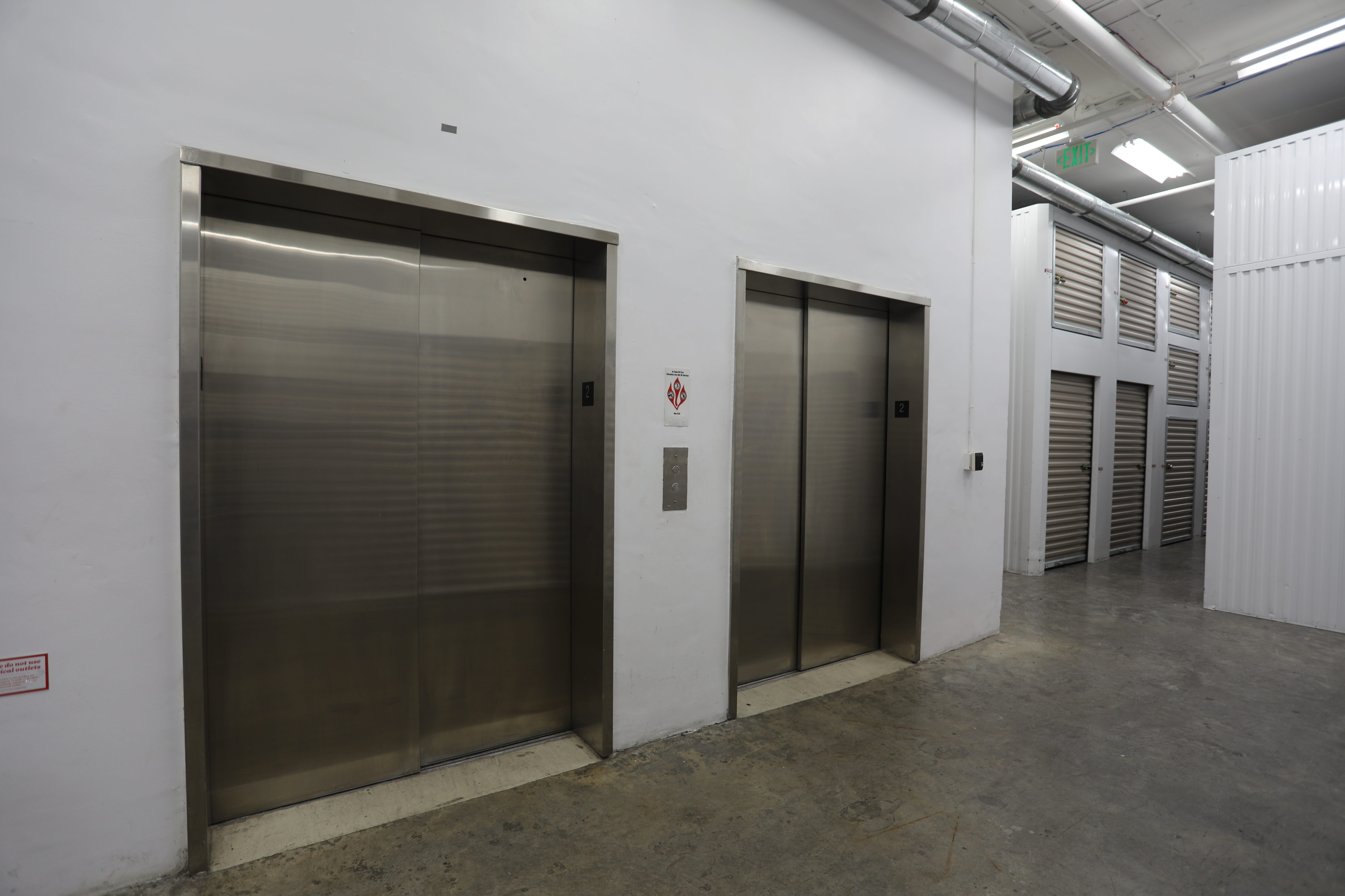 Elevators at Trunk Space Storage in Miami Beach