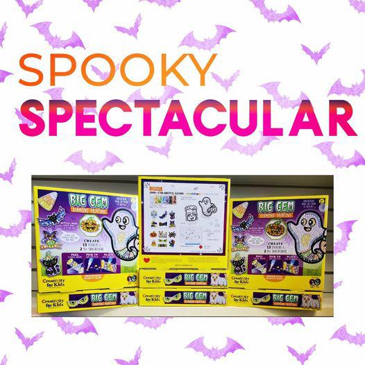 Tis the Season to be SPOOKY! 🦇
Decorate your treat bags, pumpkins, windows, and more with spooky stickers and sun catchers with Big Gem Diamond Painting by @creativityforkids. Diamond painting is a fun and engaging way to boost creativity, build fine motor skills, and improve self-confidence.