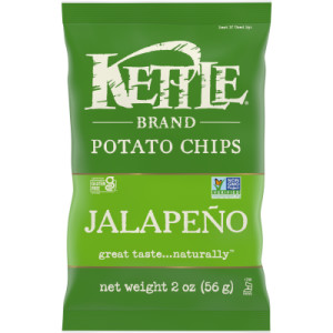 Kettle Brand Potato Chips, Jalapeno Kettle Chips, Snack Bag, 2 Oz featured image