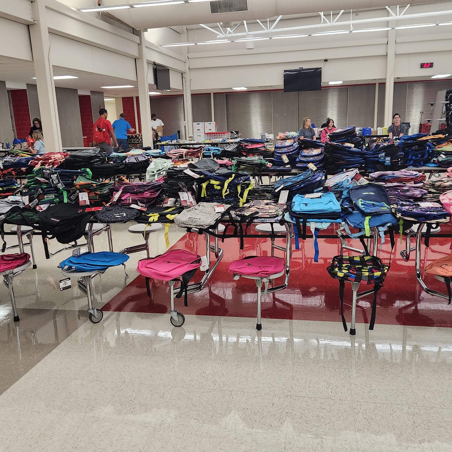 Volunteering for the "Back To School Bash"@ Nixa School District! Students received backpacks, school supplies, shoes, hygiene products, bicycle helmet and haircuts. An amazing event to ensure students begin the school year prepared.