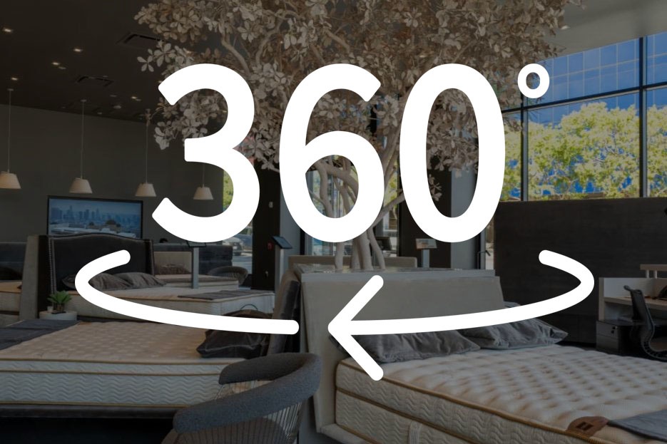 nteractive 3D virtual tour of the Saatva Viewing Room in West Hollywood, Los Angeles.