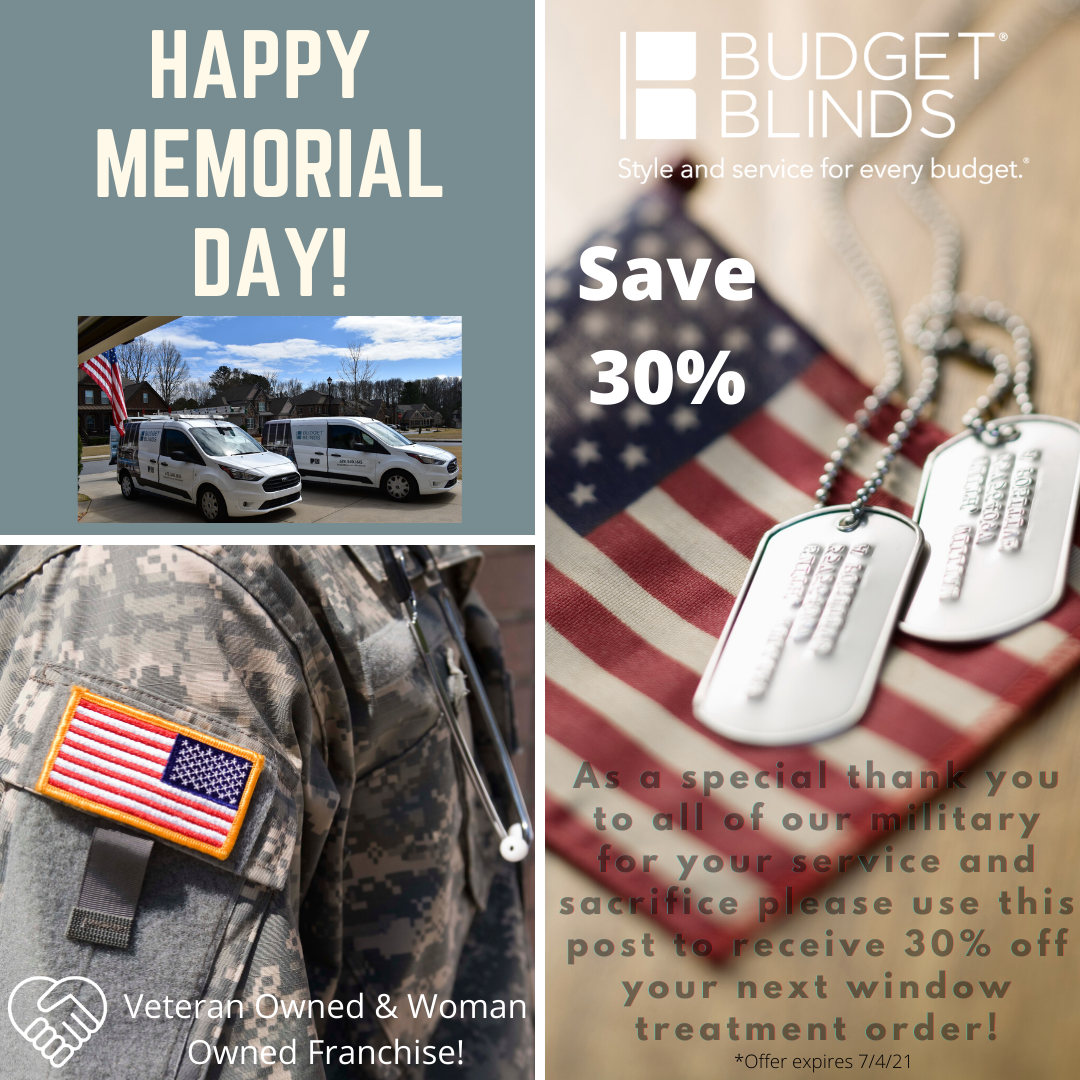 30% off All Shades & Blinds for Military Members