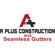 A Plus Construction and Seamless Gutters Logo