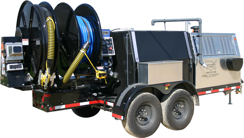 Sewer Equipment Company 747-FR2000TV Series II Trailer Jet with Color Television Inspection Dawson Infrastructure Solutions Denver (303)632-8236